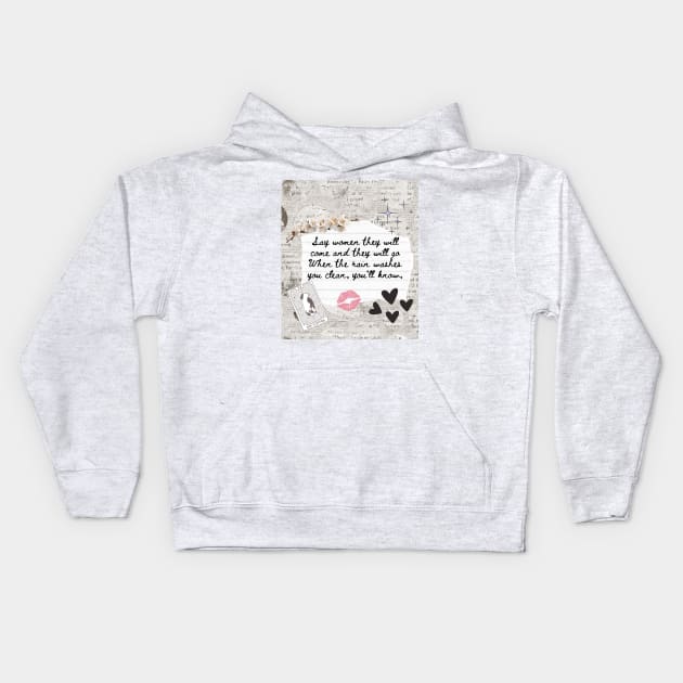 Fleetwood Mac Dreams Lyrics Print Kids Hoodie by madiwestdal